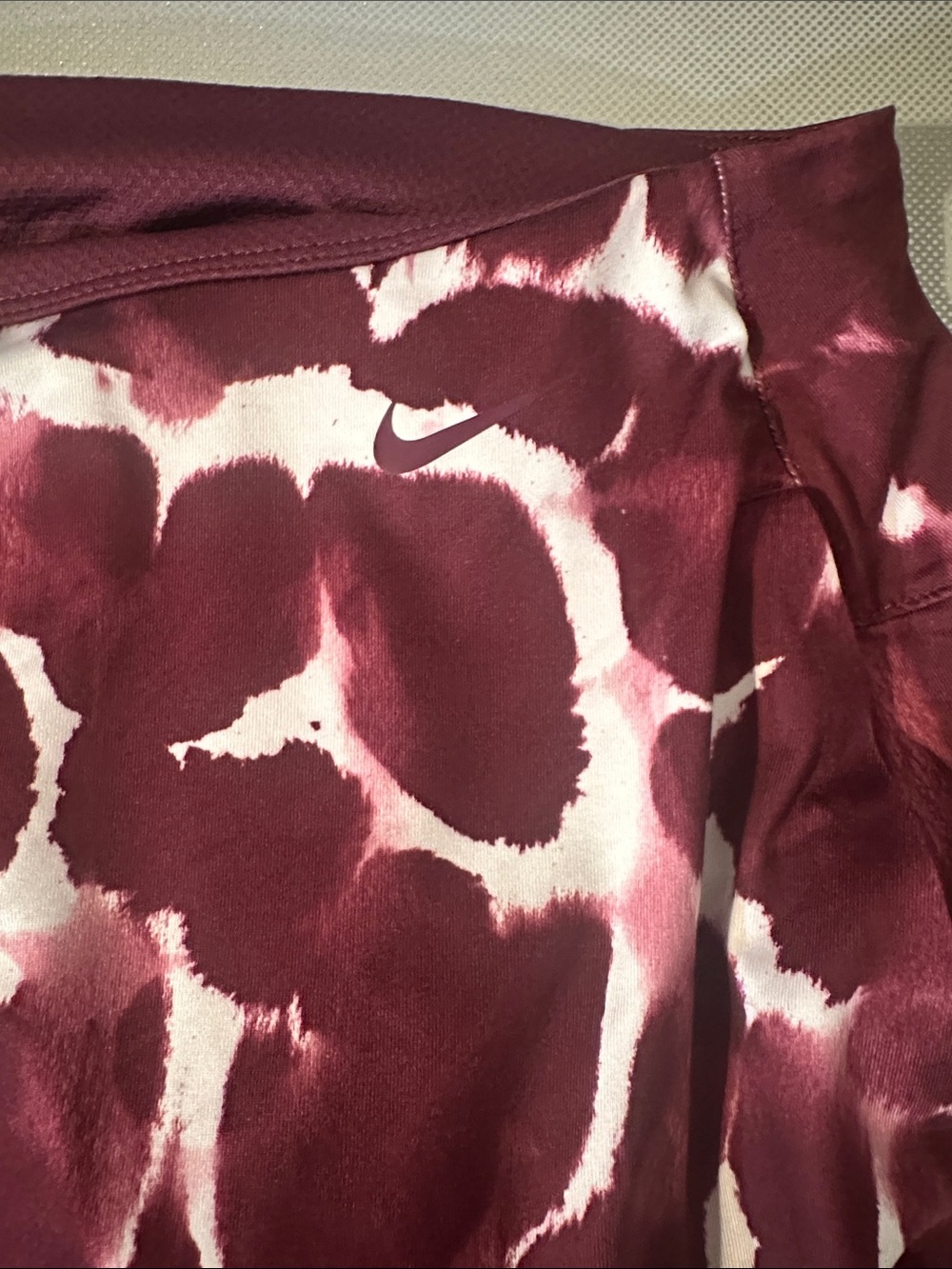 Nike Burgundy & White Printed A-Line Skirt - Picture 2 of 9